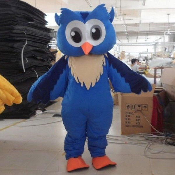 Big Blue Owl Mascot Costume