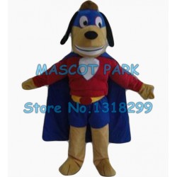 the muscle superman dog Mascot Costume