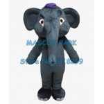 big dack grey elephant Mascot Costume