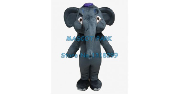 big dack grey elephant Mascot Costume