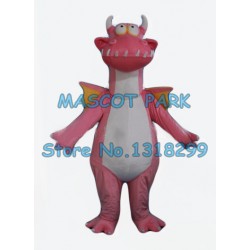 pink dino pterosaurs Mascot Costume