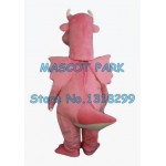 pink dino pterosaurs Mascot Costume