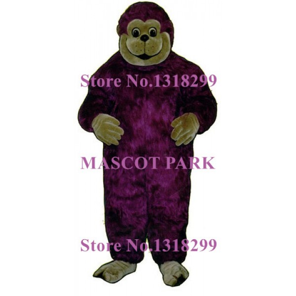 Professional Happy Purple Ape Mascot Costume 