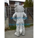 light grey husky Mascot Costume