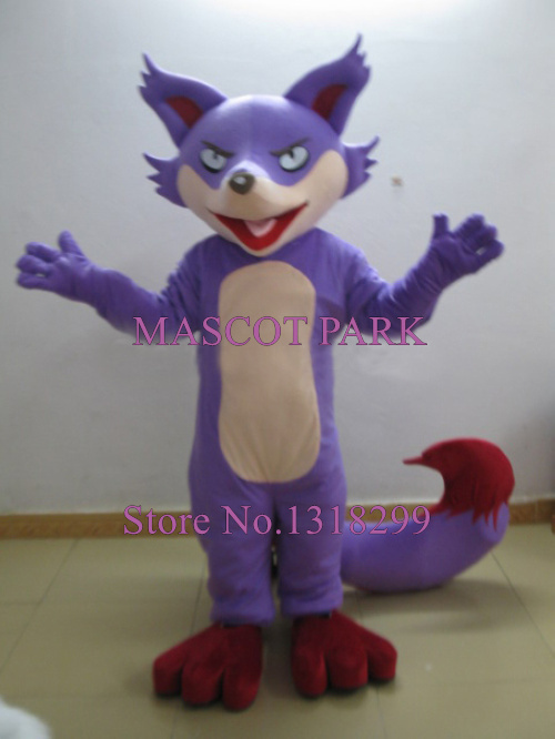 Anime Cosplay Costumes Purple Fox Mascot Costume