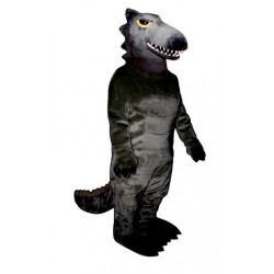 Cool Black Dino Mascot Costume
