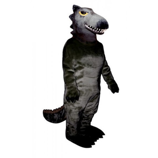 Cool Black Dino Mascot Costume
