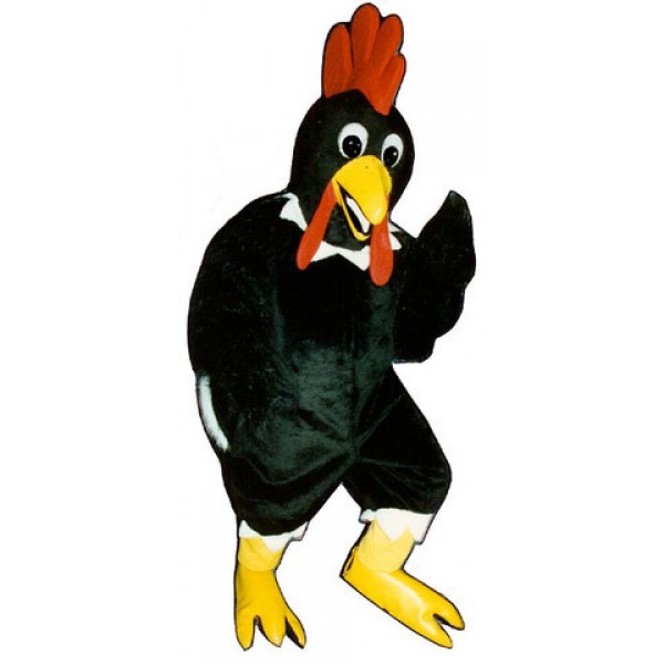 Black Rooster Mascot Costume