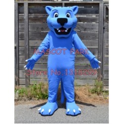 Blue Panther Mascot Costume