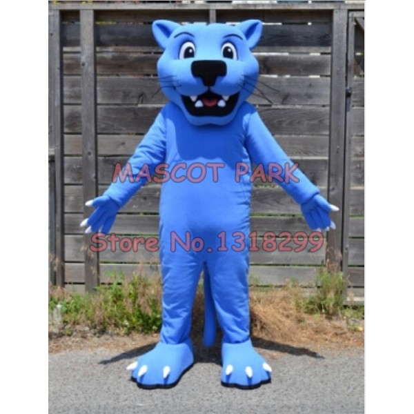 Blue Panther Mascot Costume