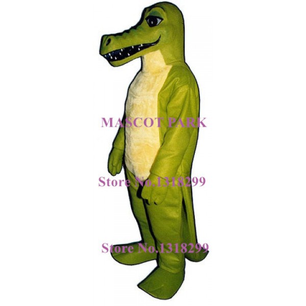 green Alligator Mascot Costume