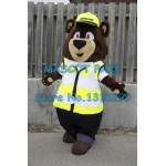 cute traffic police bear Mascot Costume
