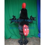 New Black Rooster Chicken Mascot Costume