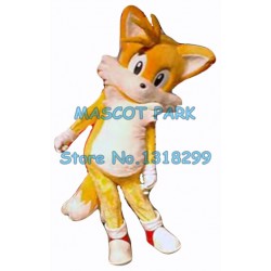 popular cartoon yellow tails fox Mascot Costume