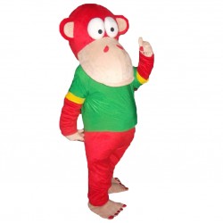 Red Monkey Mascot Costume