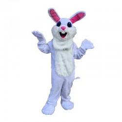 White Easter Bunny Mascot Costume