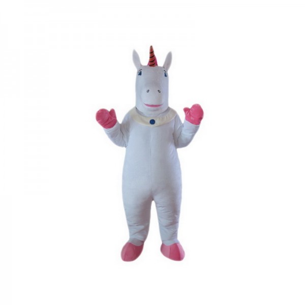 White Unicorn Mascot Costume