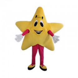 Yellow Five-pointed Star Mascot Costume