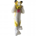 Yellow Fox Dog Husky Mascot Costume