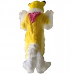 Yellow Fox Dog Husky Mascot Costume