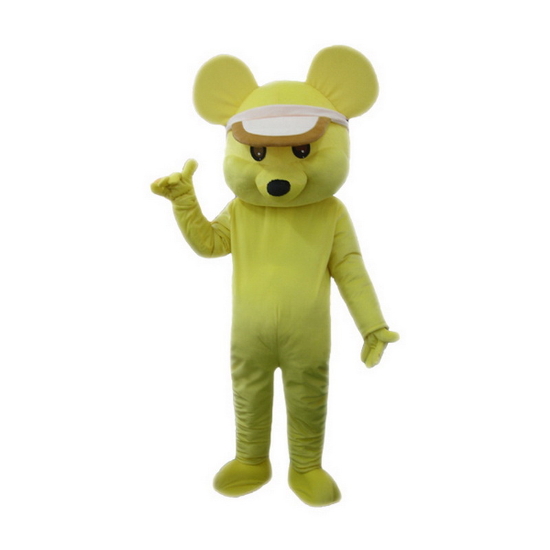Yellow Mouse Mascot Costume.